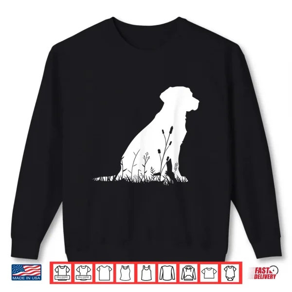 Sweatshirt Labrador Retriever Wildflower Silhouette Labrador Dog Mom Shirt