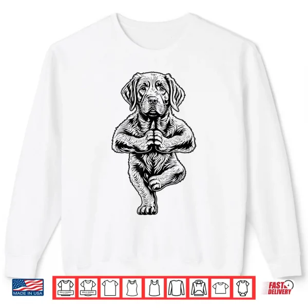 Sweatshirt Labrador Retriever Yoga Lab Puppy Dog Tree Pose Vrikshasana Shirt