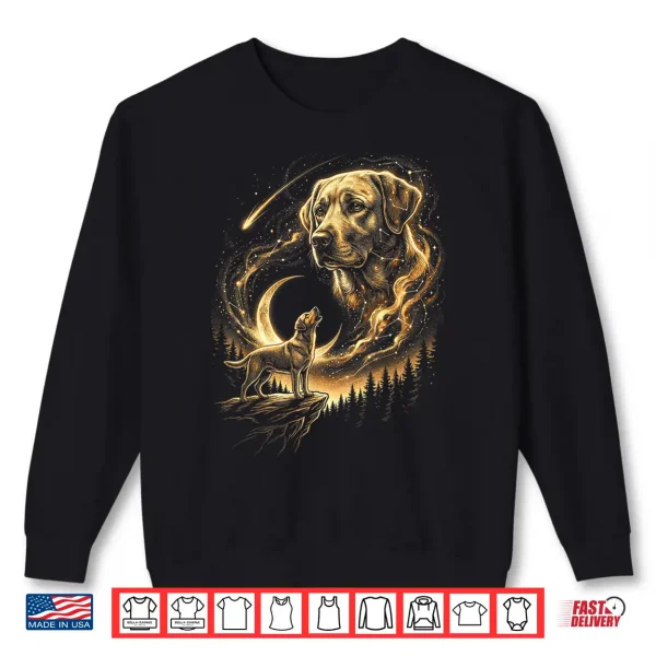 Sweatshirt Labrador Retriever to The Moon Vintage 90s Retro Animal Dog Shirt
