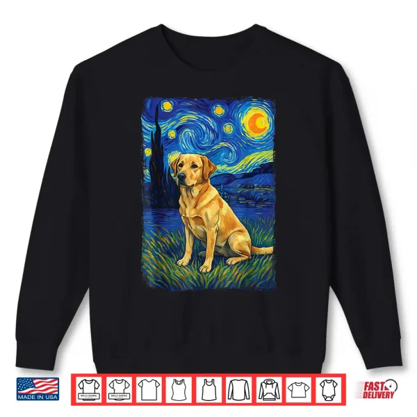 Sweatshirt Labrador Starry Night Shirt