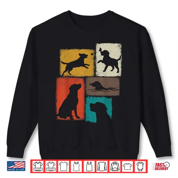 Sweatshirt Labrador Vintage Collage Retriever Lab Dad Mom Dog Lover Shirt