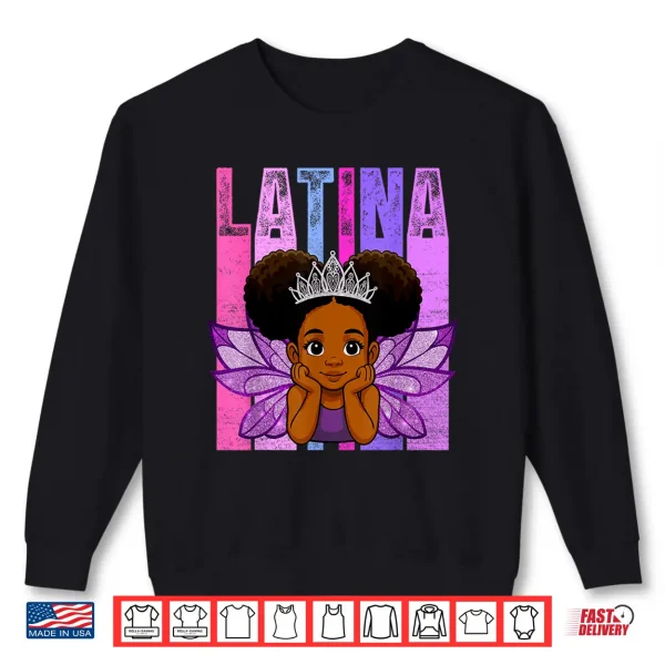 Sweatshirt Latina Pride Hispanic Heritage Month Afro Latina Girls Kids Shirt