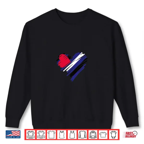 Sweatshirt Leather Pride Heart Premium Tri Blend Shirt