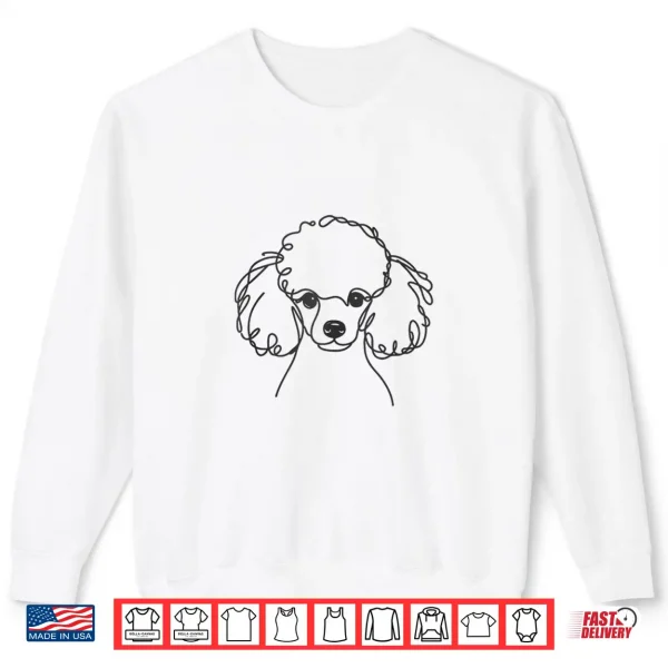 Sweatshirt Line Art Dad Mom Dog Toy Poodle Shirt
