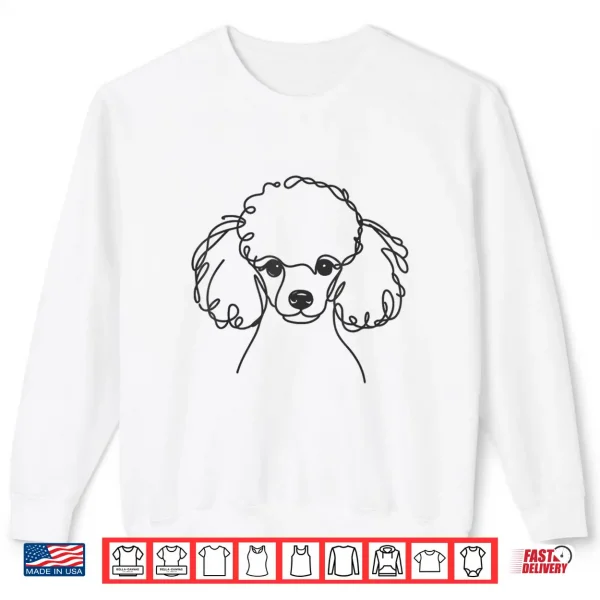 Sweatshirt Line Art Dad Mom Dog Toy Poodle Shirt for Men Women