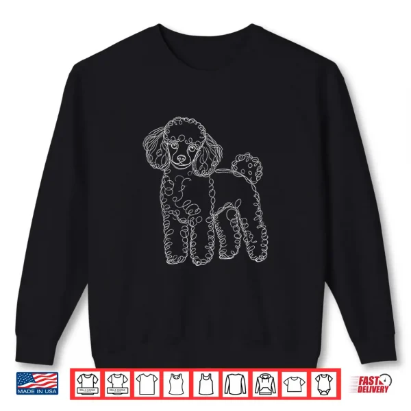 Sweatshirt Line Art Toy Poodle Dog Toy Poodles Shirt