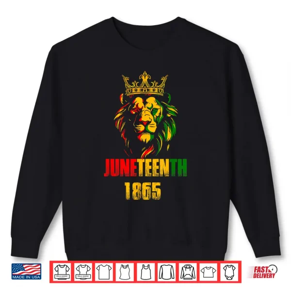 Sweatshirt Lion Juneteenth Cool 1865 Freedom African June 19th Shirt