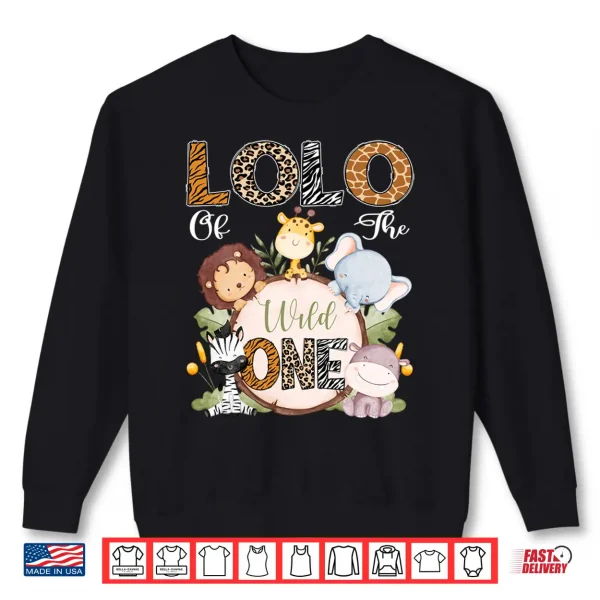 Sweatshirt Lolo of The Wild One 1St Birthday Safari Woodland Performance Shirt