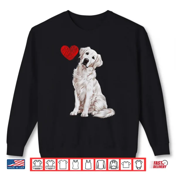Sweatshirt Love is White English Cream Golden Retriever Mom Dog Puppy Shirt