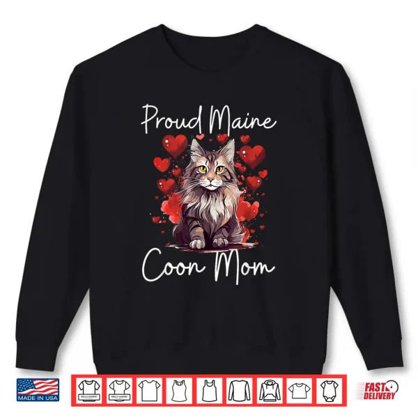 Sweatshirt Maine Coon Cat Breed Pet Proud Maine Coon Mom Shirt