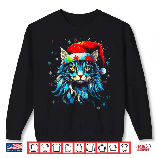 Sweatshirt Maine Coon Cat Christmas Shirt
