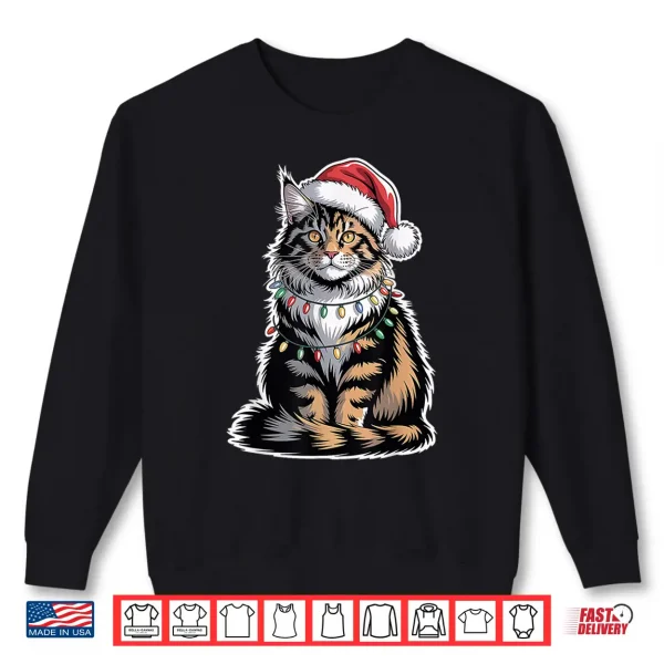Sweatshirt Maine Coon Cat Christmas Xmas Kitten Kitty Lover Men Women Shirt