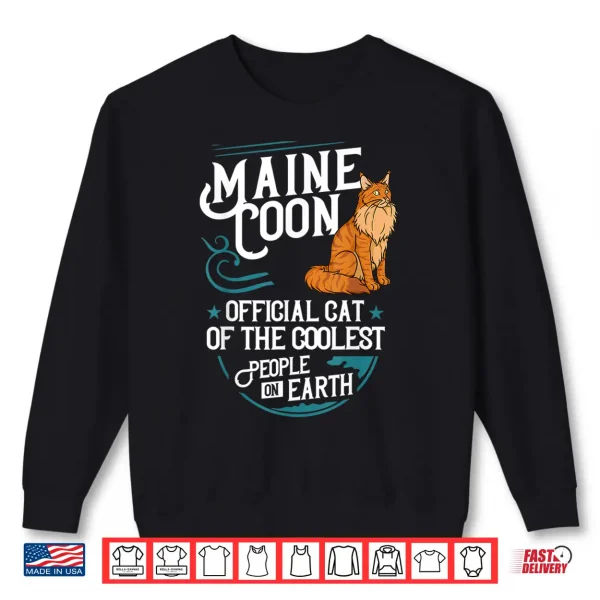 Sweatshirt Maine Coon Cat Gift Kitten Owner Lover Shirt