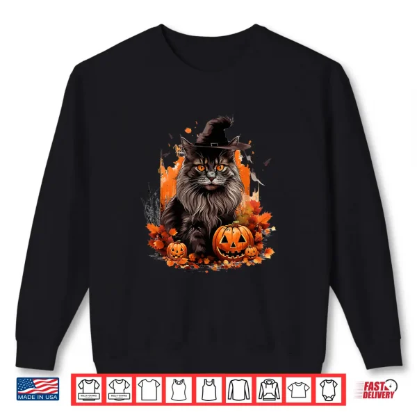 Sweatshirt Maine Coon Cat Halloween Cute Shirt
