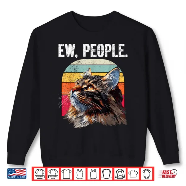 Sweatshirt Maine Coon EW. PEOPLE Maine Coon Vintage Cat Owner Shirt