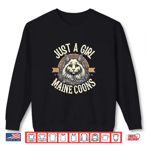 Sweatshirt Maine Coon Girls Maine Coon Cat Maine Coons Lover Shirt