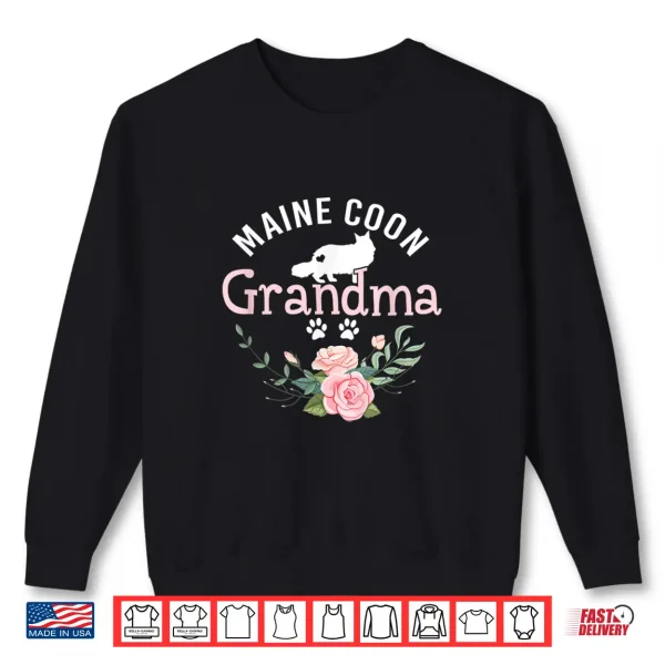 Sweatshirt Maine Coon Grandma Lover Gifts For Women Cat Lover Christmas Shirt