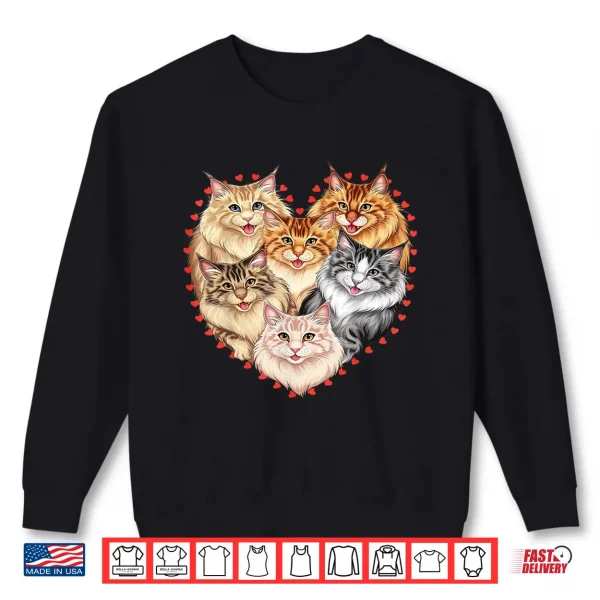 Sweatshirt Maine Coon Heart Shirt