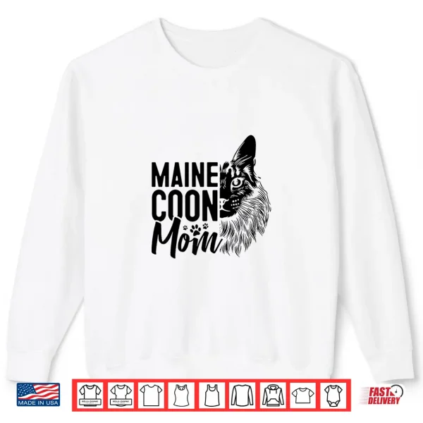 Sweatshirt Maine Coon Mom Kitty Cat Lover Kitten Pet Cat Breed Animal Shirt