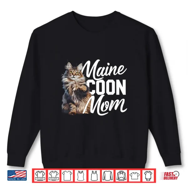 Sweatshirt Maine Coon Mom Professional Minimalist Modern Graphic Identity Shirt
