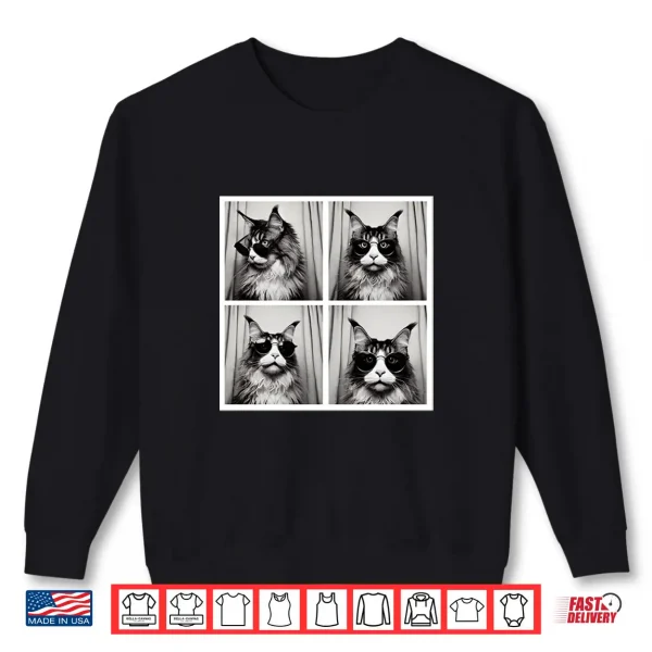 Sweatshirt Maine Coon With Sunglasses Funny Cat Classic Photobooth Shirt
