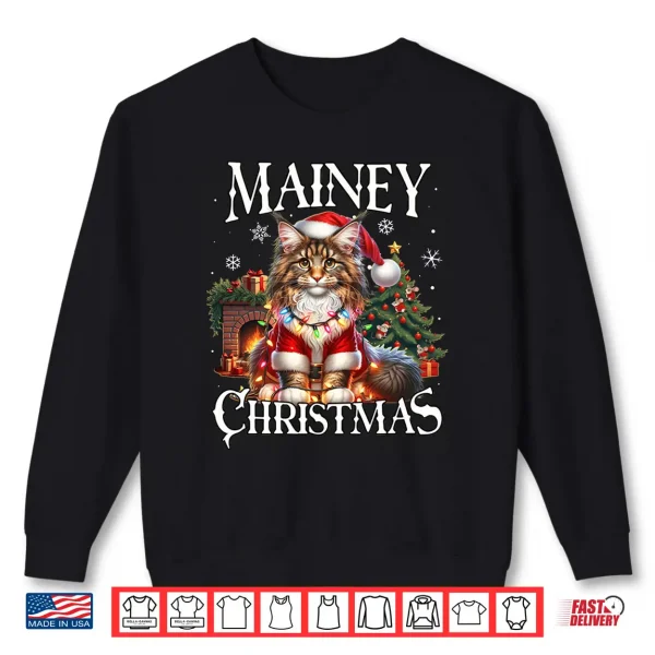 Sweatshirt Maine Coon Xmas Cat Mainey Christmas Maine Coon Shirt