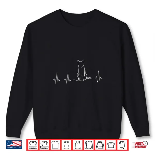 Sweatshirt Maine Coon cat in heartbeat for British Shorthair cat lovers Shirt