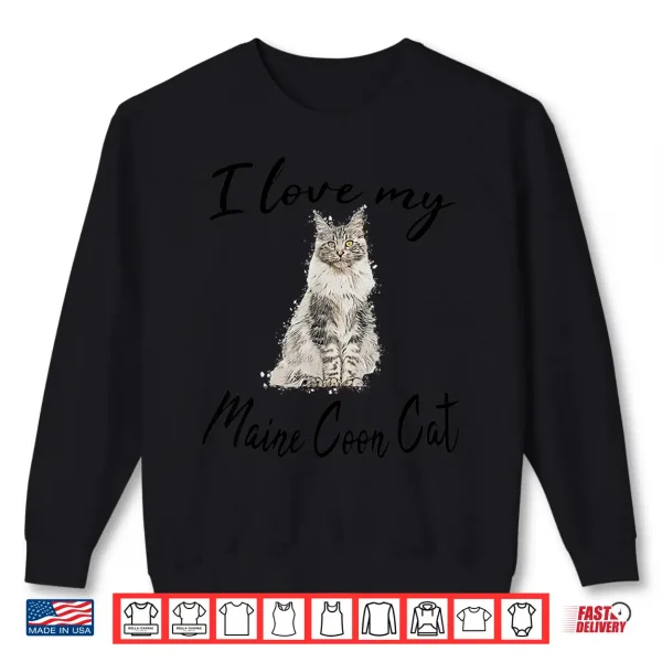 Sweatshirt Mainecoon Cat Motif Cat Maine Coon Cat Cats Kitten Shirt