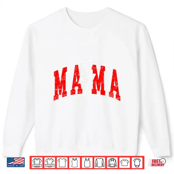 Sweatshirt Mama Lightning Funny Checkered Mom Women Mothers Day Shirt