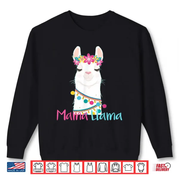 Sweatshirt Mama Llama Funny Mothers Day Shirt for Women Mom love llama Shirt