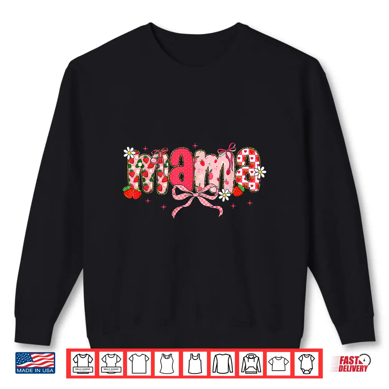 Mama Strawberry Mama Coquette Bow Mother’S Day Shirt Mama Strawberry Mama Coquette Bow Mother’S Day Shirt