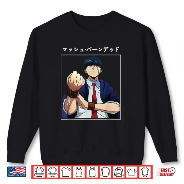 Sweatshirt Mash Burnedead Muscles Anime Magic Funny Cool Cute Manga Guy Shirt