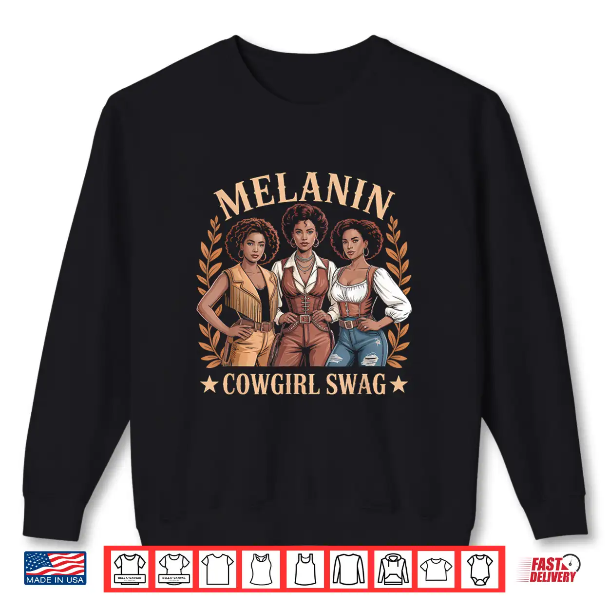 Melanin Cowgirl Swag Shirt Women Juneteenth Trail Ride Shirt Melanin Cowgirl Swag Shirt Women Juneteenth Trail Ride Shirt