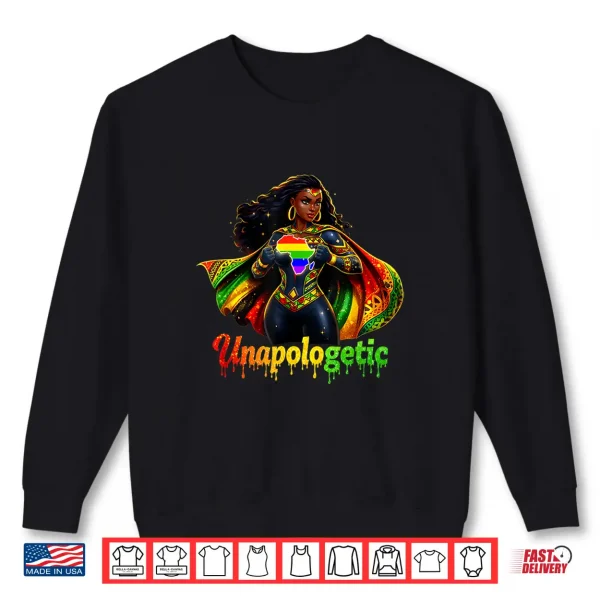 Sweatshirt Melanin Queen Girls Black Woman Pride Strong Shirt