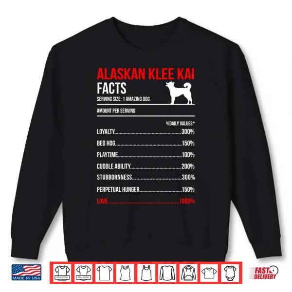 Sweatshirt Mens Alaskan Klee Kai Facts Dog Breed Lover Owner Performance Shirt