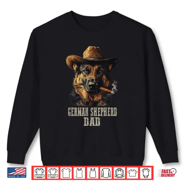 Sweatshirt Mens German shepherd Dog Vintage Best Dog Dad Fathers Day Shirt