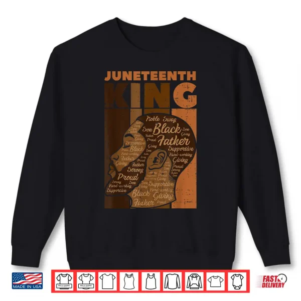 Sweatshirt Mens Juneteenth King Black Father Melanin African Dad Papa Men Shirt