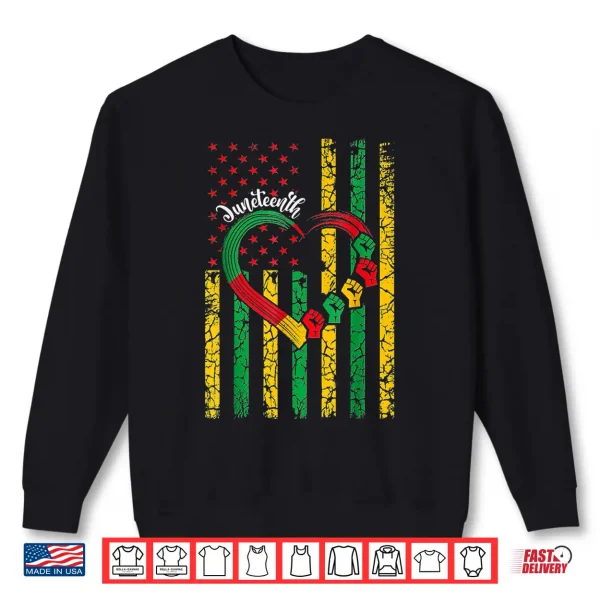 Sweatshirt Mens Juneteenth Women Juneteenth African American Fit Hands Shirt