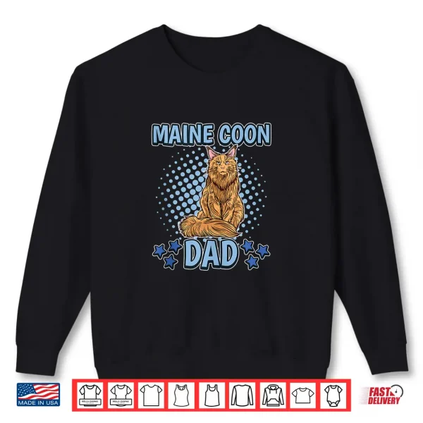 Sweatshirt Mens Maine Coon Dad Daddy Fathers Day Cat Maine Coon Shirt