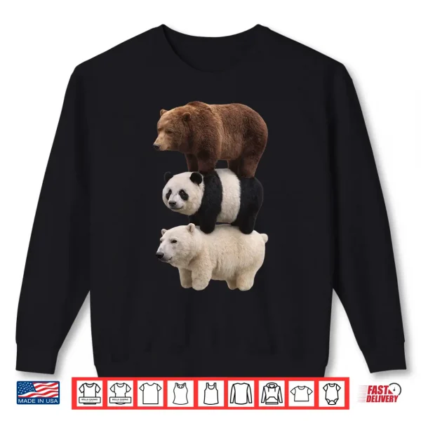 Sweatshirt Mens We Bears Realistic Stacked Bares Meme Animal Performance Shirt