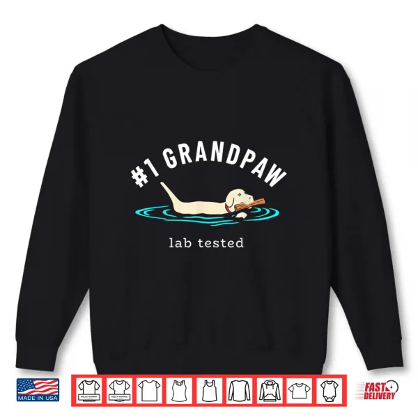 Sweatshirt Mens Yellow Labrador Retriever Dog Grandpa 1 Grandpaw Shirt