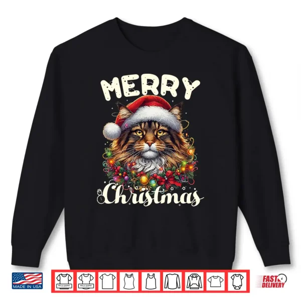 Sweatshirt Merry Christmas Maine Coon Owner Xmas Maine Coon Cat Funny Shirt