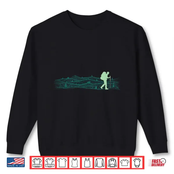 Sweatshirt Minimalistic Backpacking Camping Hiking Graphic Shirt