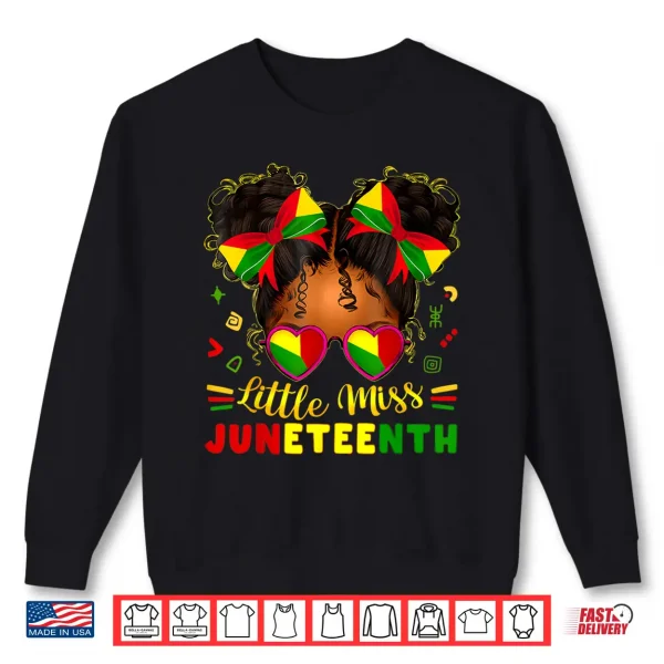 Sweatshirt Miss Juneteenth Freedom Black American African Toddler Girl Shirt