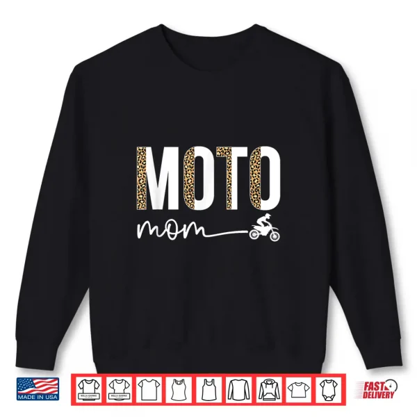 Sweatshirt Moto Mom Leopard Motocross Mom Motocross Mother Shirt