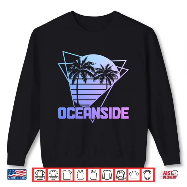 Sweatshirt Oceanside California Retro Vintage Surf Souvenir Surfer Performance Shirt