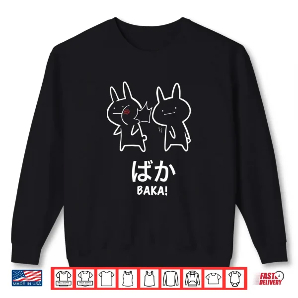Sweatshirt Original Funny Anime Baka Rabbit Slap Design Baka Japanese Shirt