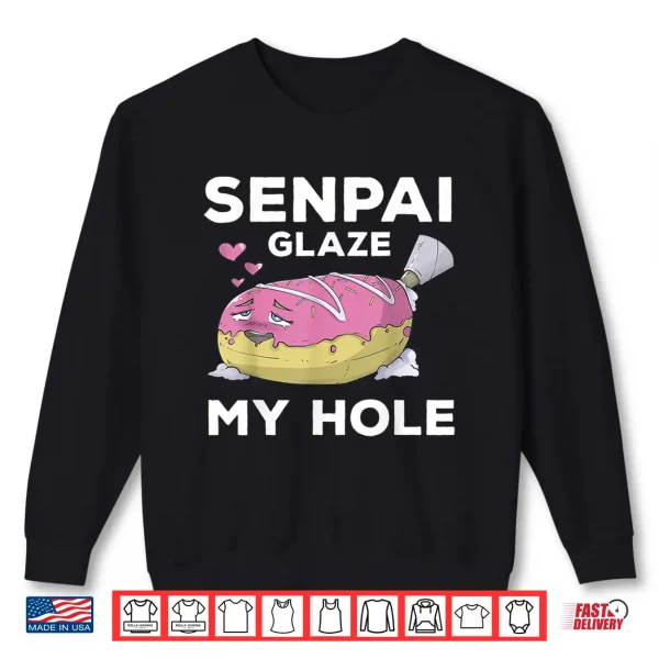 Sweatshirt Otaku Ahegao Donut Pun Senpai Ecchi Etchi Hentai Funny Lewd Shirt