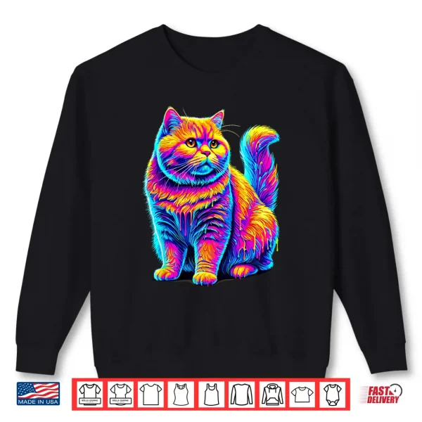 Sweatshirt Paint Art British Shorthair Cat Shirt