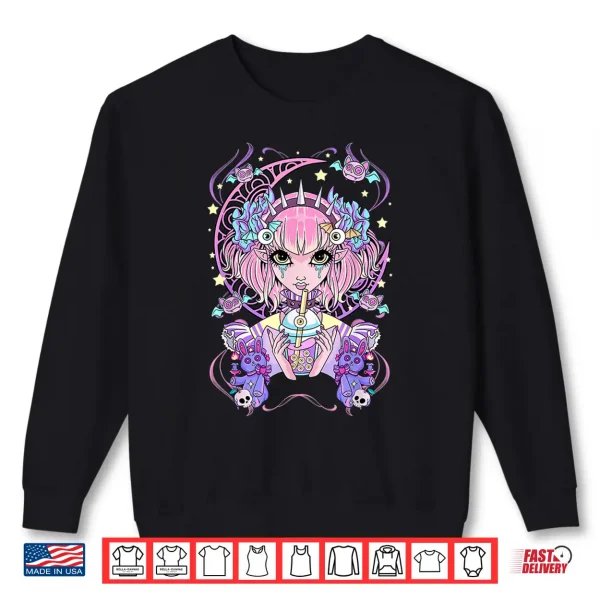 Sweatshirt Pastel Goth Anime Girl Shirt